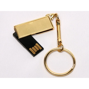 Самый маленький USB Flash-накопитель, золотистый брелок MG17Mini Gold.4gb на 4gb с коробочкой для флэшек