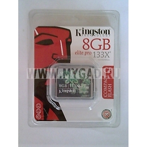 Флэш-карты памяти Kingston Compact Flash на 8 гигабайт - купить на MyGad.ру