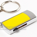USB  с объемом памяти на 8Гб металлический корпус. цвет желтый