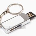 USB с объемом на 8Гб металлический корпус. цвет белый