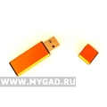 Прямоугольный флеш-накопитель оранжевого цвета