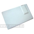 Белая флешка card_3.16gb из пластика в виде визитки со съемным чипом