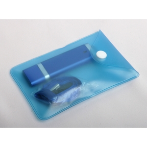 USB флеш-диск на 16 GB, синий, пластиковый корпус, алюминиевые вставки, MG17002.BL.16gb с лого