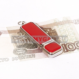 USB флеш-диск на 32 GB, красный, кожа, MG17213.R.32gb с лого