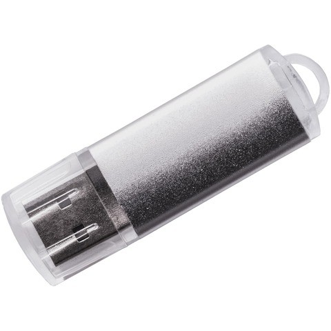 Флешка 32 ГБ серебристая, пластик и металл «ДАНИ»