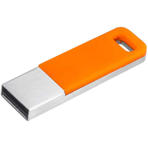 Флешка 16 ГБ оранжевая, пластик и металл «БЛЕНД»