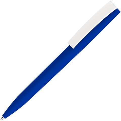 Ручка синяя, пластик и soft-touch «ЗЕТА-СОФТ»