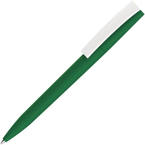 Ручка зеленая, пластик и soft-touch «ЗЕТА-СОФТ»