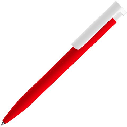 Красная ручка, пластик и soft-touch «КОНСУЛ-СОФТ»