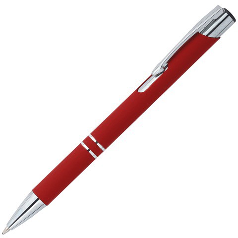 Ручка красная, металл и soft-touch «КОСКО-СОФТ»