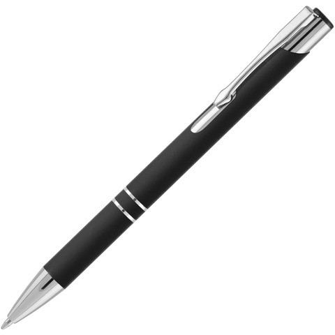 Ручка черная, металл и soft-touch «КОСКО-СОФТ-МИРРОР»