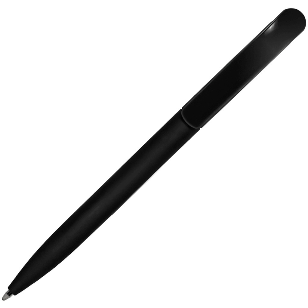 Изображение Ручка Черная полностью (глянцевый клип) черная полностью (глянцевый клип), пластик и soft-touch «ВИВАЛДИ-СОФТ»