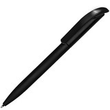 Ручка Черная полностью (глянцевый клип) черная полностью (глянцевый клип), пластик и soft-touch «ВИВАЛДИ-СОФТ» Макет