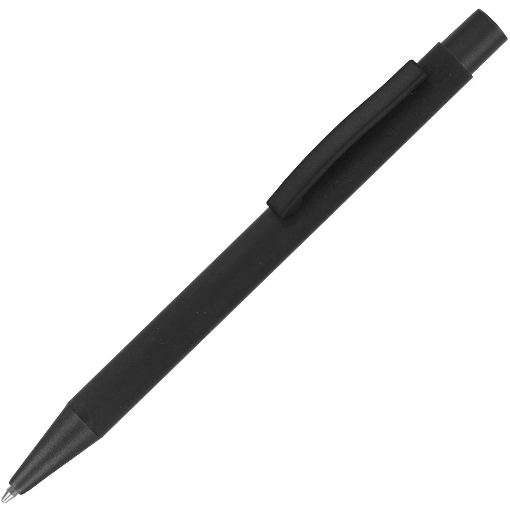 Схема Ручка черная полностью, металл и soft-touch «МАКС-СОФТ-ТИТАН»