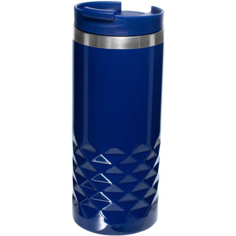 Термокружка 350мл. темно-синяя с темно-синей крышкой, металл и пластик «НЕКСТ-КОЛОР»