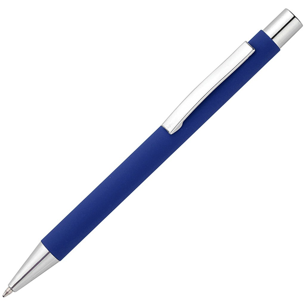 Схема Ручка синяя, металл и soft-touch «МАКС-СОФТ-МИРРОР»
