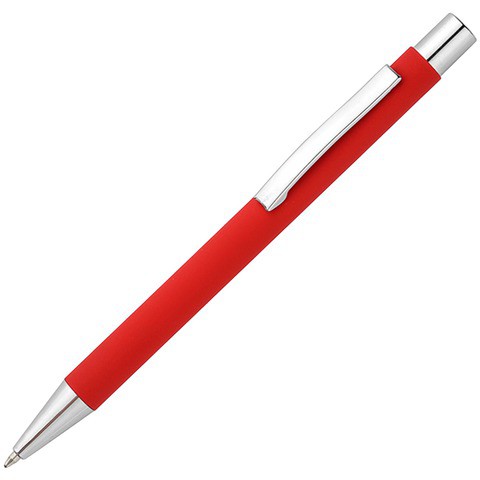 Красная ручка, металл и soft-touch «МАКС-СОФТ-МИРРОР»