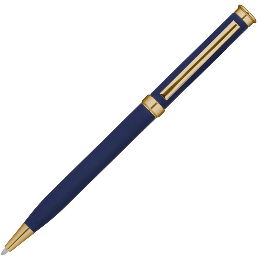 Макет Темно-синяя ручка, металл и soft-touch «МЕТЕОР-СОФТ»