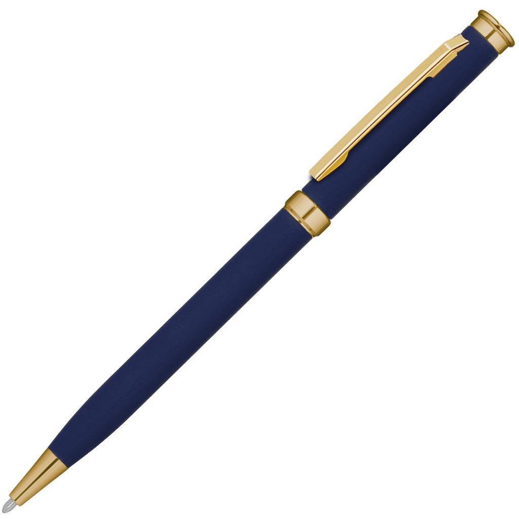 Картинка Темно-синяя ручка, металл и soft-touch «МЕТЕОР-СОФТ»