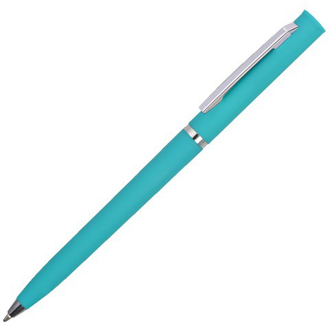 Бирюзовая ручка, пластик и soft-touch «ЕУРОПА-СОФТ»