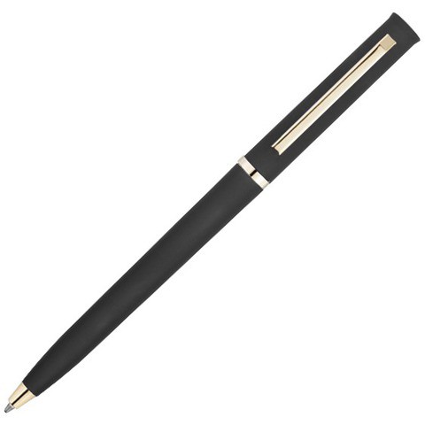 Черная ручка, пластик «ЕУРОПА-СОФТ-ГОЛД»